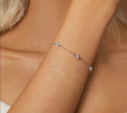 Sterling Silver Dog Paw Print Bracelets