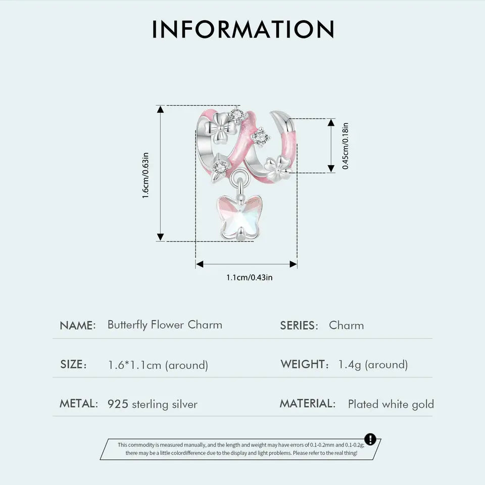Butterfly Flower Charm