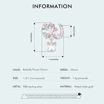 Butterfly Flower Charm