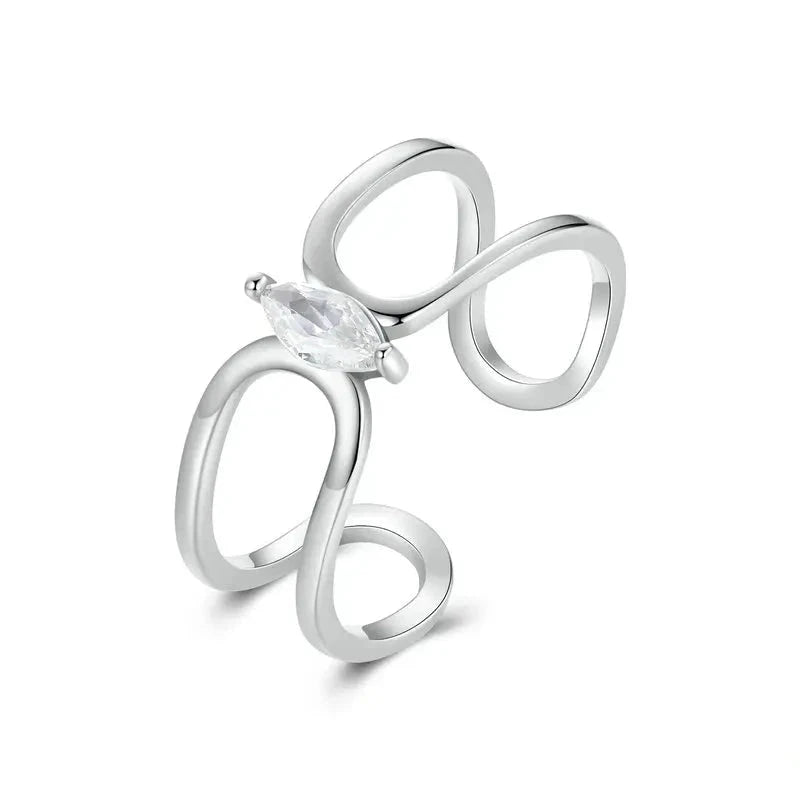 925 Sterling Silver Double-layer Ring