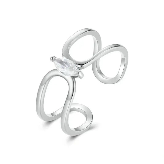 925 Sterling Silver Double-layer Ring