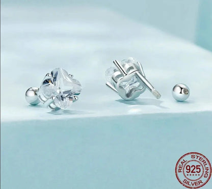 925 Sterling Silver Simple Bird Stud Earrings