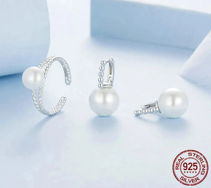 925 Sterling Silver Pearl Ring