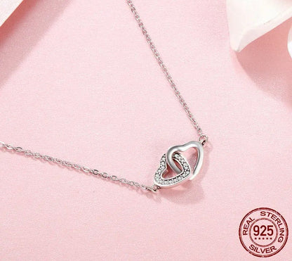 925 Sterling Silver Heart Necklace - TEA LU SHOP