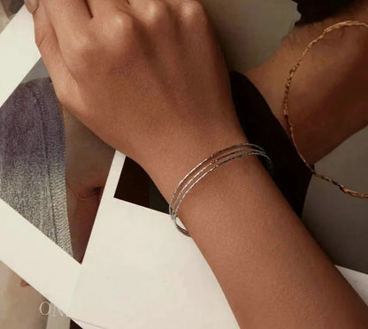 Multi-Layer Open Adjustable Wide Cuff Bracelet