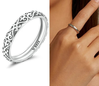 925 Sterling Silver Vintage Ring - TEA LU SHOP