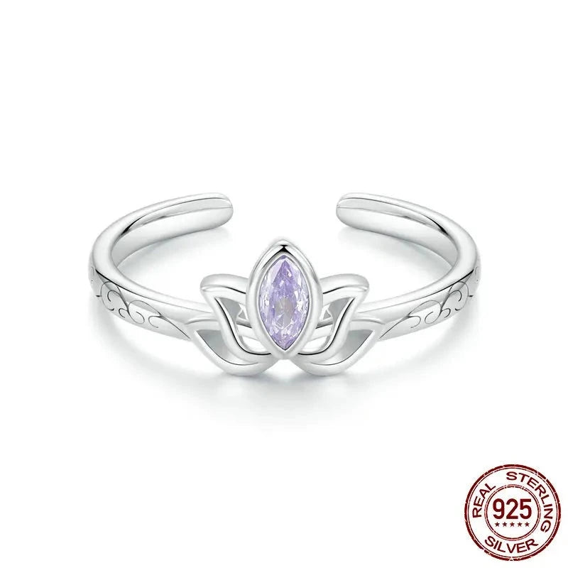 Lotus Adjustable Open Ring