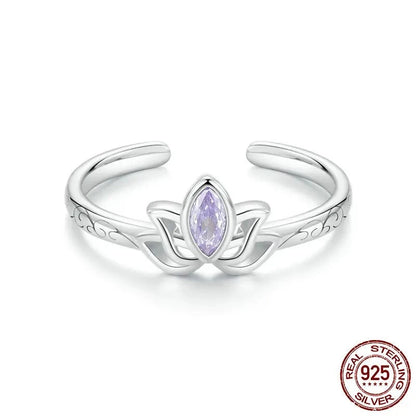 Lotus Adjustable Open Ring