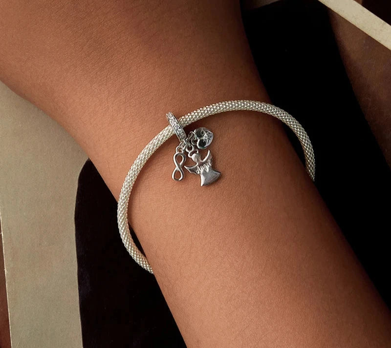 925 Sterling Silver Guardian Angel Pendant
