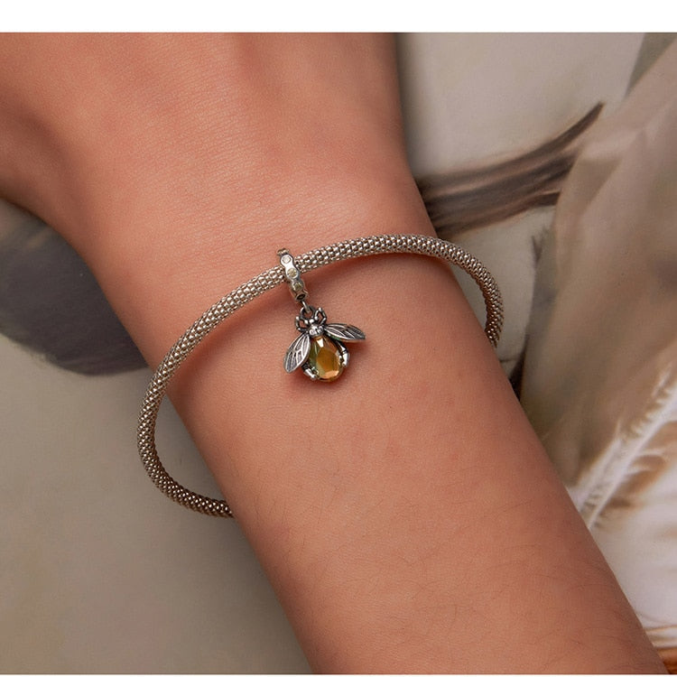 925 Sterling Silver Bee Charms