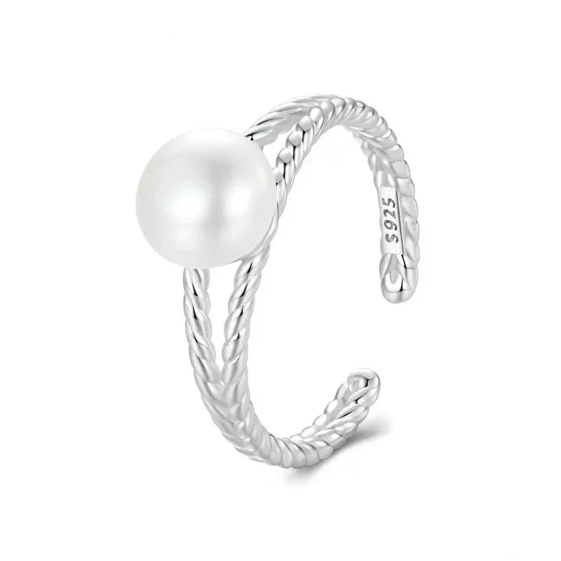 925 Sterling Silver Pearl Ring