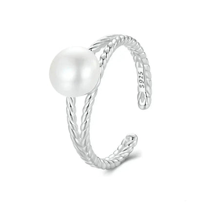 925 Sterling Silver Pearl Ring