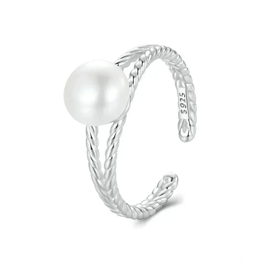 925 Sterling Silver Pearl Ring