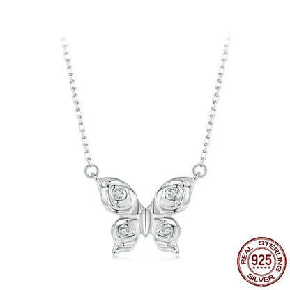 Rose Butterfly Necklace