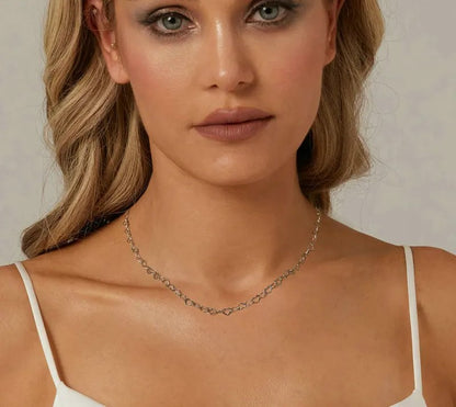 925 Sterling Silver Heart Necklace - TEA LU SHOP