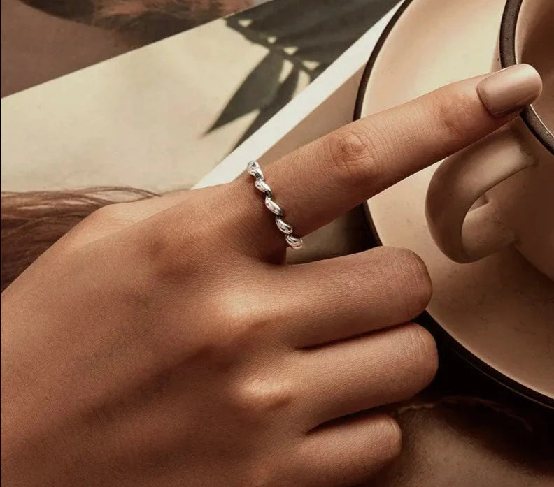 Twisted Stacking Bands Ring