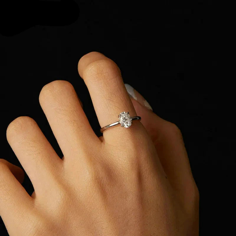 Solitaire Moissanite Engagement Ring