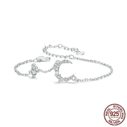 Sterling Silver Moon Bracelet