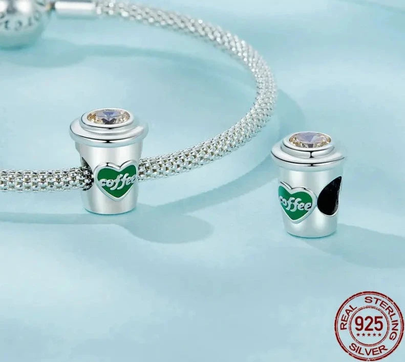 925 Sterling Silver Coffee Cup Charm