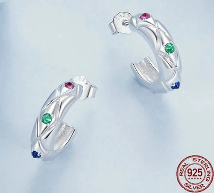 Vintage Quilting Stud Earrings