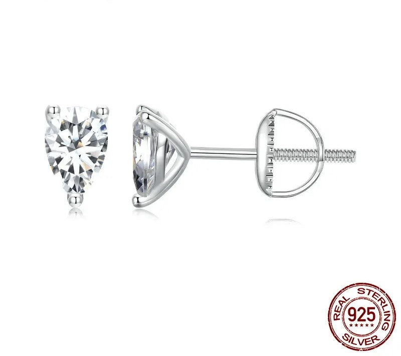 925 Sterling Silver Moissanite Stud Earrings - Shine Bright Store