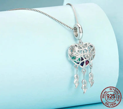 925 Sterling Silver Vintage Tree of Life Necklace - TEA LU SHOP