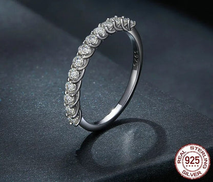 925 Sterling Silver Moissanite Ring - TEA LU SHOP