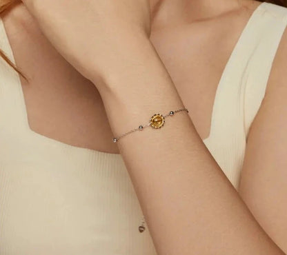 925 Sterling Silver Sunflower Bracelets