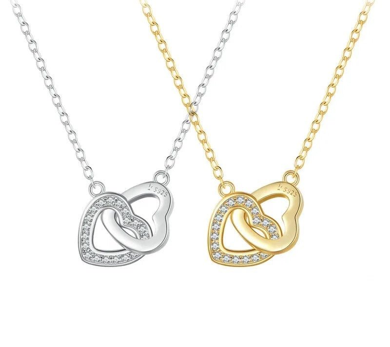 925 Sterling Silver Heart Necklace - TEA LU SHOP
