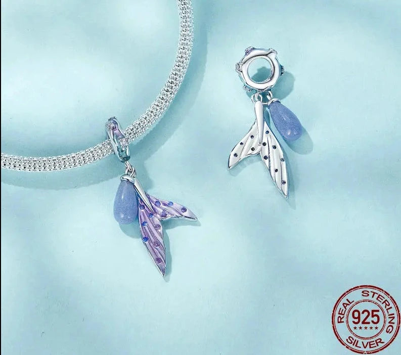 925 Sterling Silver Luminous Mermaid Pendant