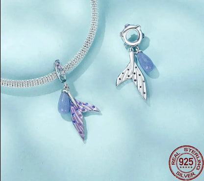 925 Sterling Silver Luminous Mermaid Pendant