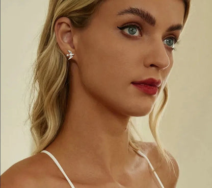 925 Sterling Silver Simple Bird Stud Earrings