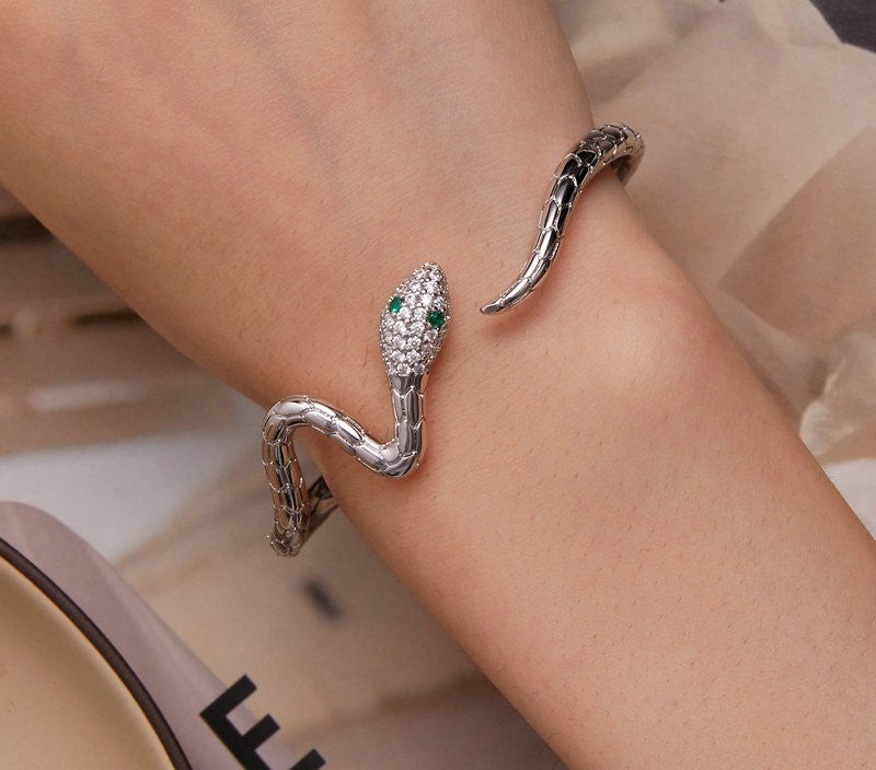 Authentic Snake Zircon Bracelet - TEA LU SHOP