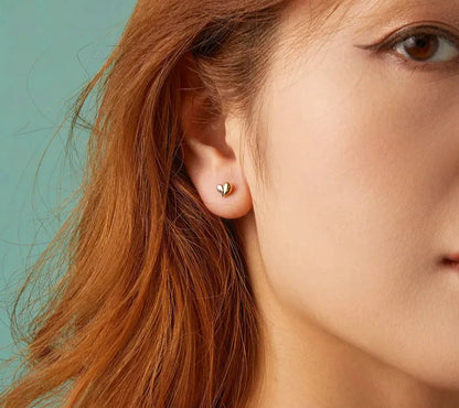 925 Sterling Silver Mini Heart Stud Earrings
