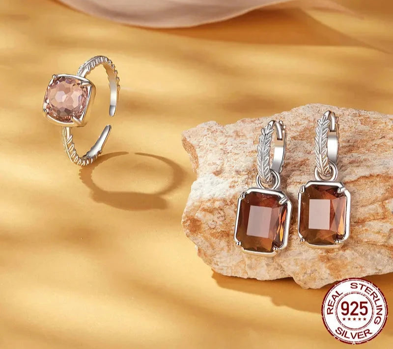 925 Sterling Silver Autumn Statement Hoop Earrings