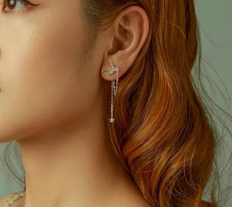 925 Sterling Silver Tassel Stud Earrings