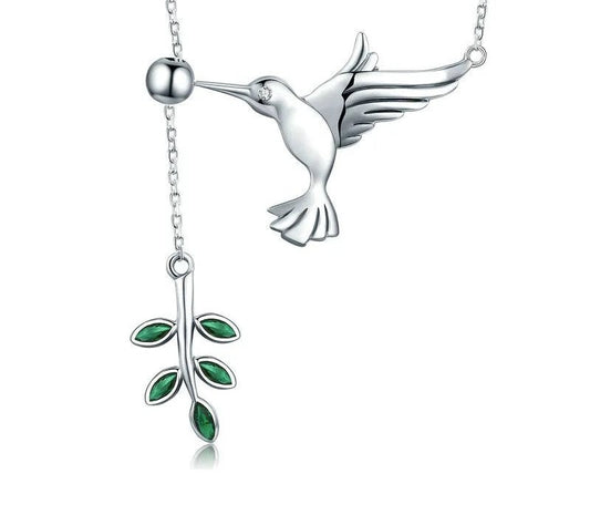 925 Sterling Silver Spring Bird Necklace - TEA LU SHOP