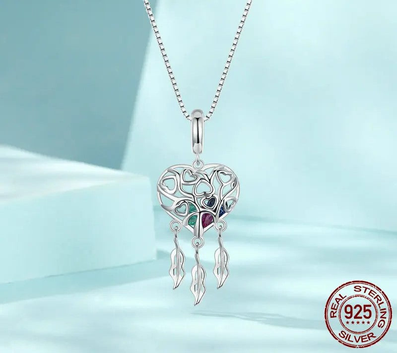 925 Sterling Silver Vintage Tree of Life Necklace - TEA LU SHOP