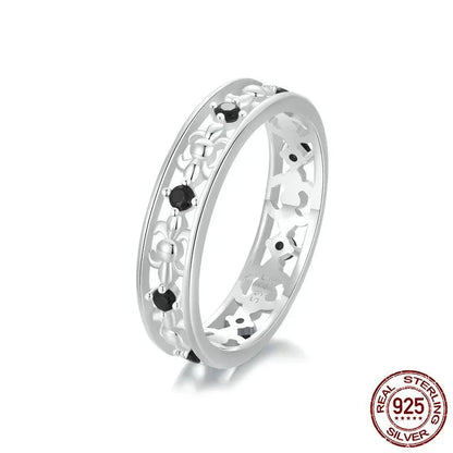 Tarnish Resistant Hollowed Iris Vintage Style Ring