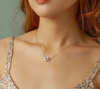 925 Sterling Silver Star/Heart/Cat Pendant Necklace
