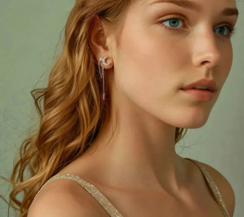 925 Sterling Silver Tassel Stud Earrings