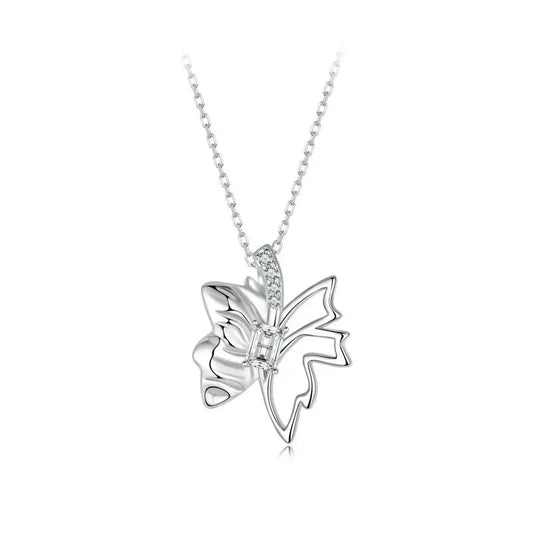 925 Sterling Silver Butterfly Pendant Necklace