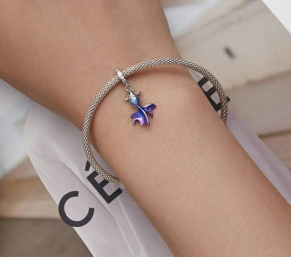 925 Sterling Silver Blue Lucky Carp Pendant - TEA LU SHOP