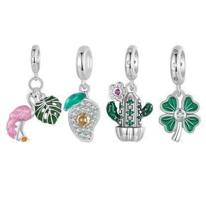 925 Sterling Silver Four-leaf Beads