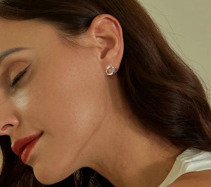 925 Sterling Silver Mobius Stud Earrings - Shine Bright Store