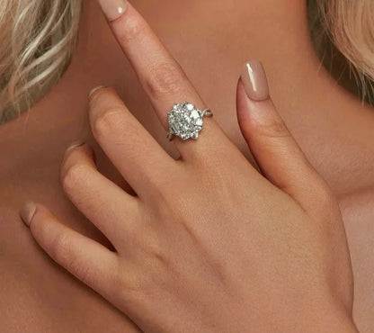 Sparkling Solitaire Moissanite Engagement Ring
