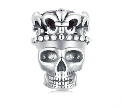 925 Sterling Silver Skull Crown Charm - Shine Bright Store