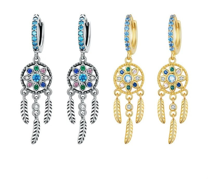 925 Sterling Silver Boho Drop Earrings - TEA LU SHOP