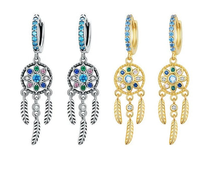 925 Sterling Silver Boho Drop Earrings - TEA LU SHOP