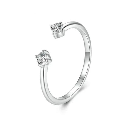 925 sterling silver Moissanite Adjustable Ring